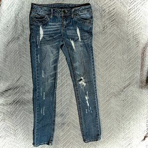 Candies | Skinny Jeans Ripped Distressed Style - Size 1 (Juniors) Waist: 27"